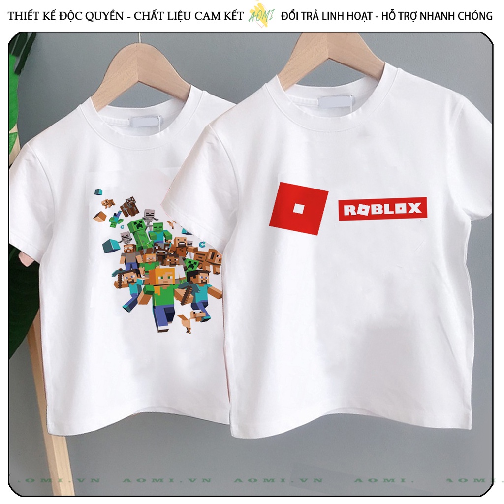 ÁO THUN robloxing game UNISEX PHÔNG TRẮNG TAY NGẮN NAM NỮ GIA ĐÌNH CẶP ĐÔI SIZE TRẺ EM BÉ TRAI GÁI AOMIVN