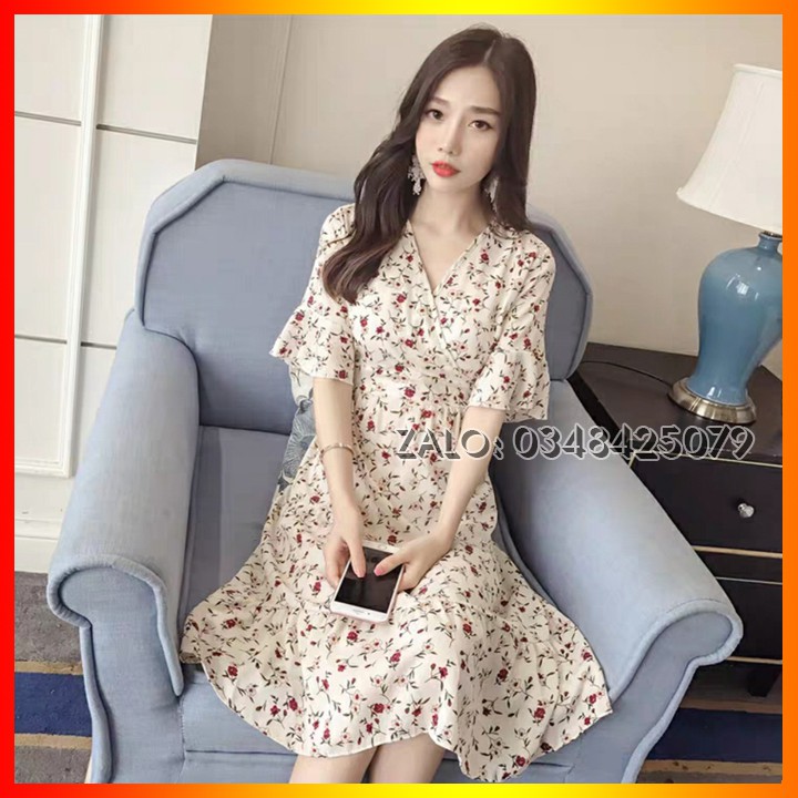 Váy nữ 🌈FREESHIP🌈 GIẢM 10K nhập mã [ VAYDEP10K] Đầm nữ họa tiết hoa nhí
