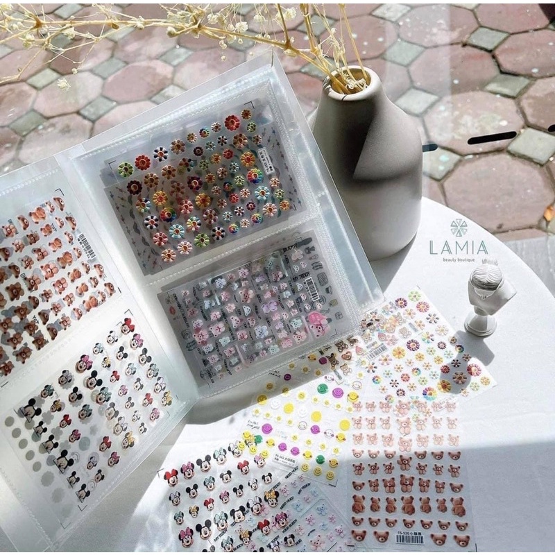 Sổ Đựng Sticker Hình Dán Móng Làm Nail