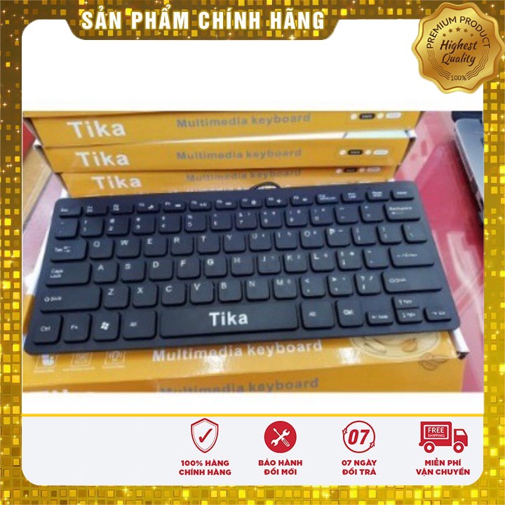 Bàn phím máy tính (Xả Kho) Bàn Phím Mini Tika Thiết Kế Nhỏ Gọn Dễ Sử Dụng  Đảm Bảo Chất Lượng.PMT