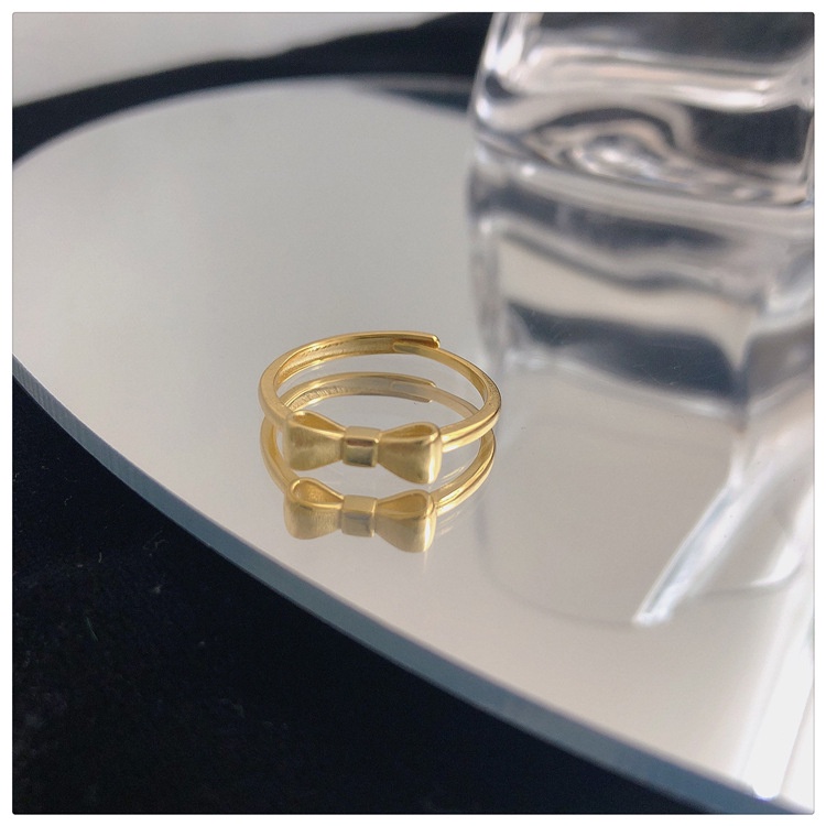 Nhẫn hình nơ đơn giản ngọt ngào thời trang mới cho nữ