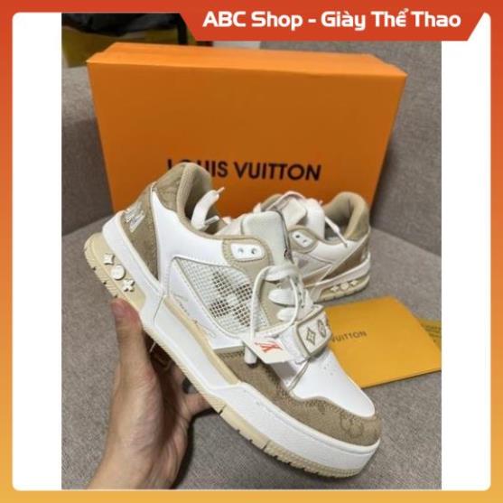 Giày thể thao lv bản sc, giày SNEAKER nam nữ quai dán đủ màu xanh lá tím than cam xám ghi