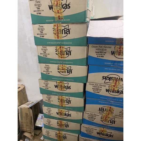 pate whiskas lon cá thu và cá biển lon 400g