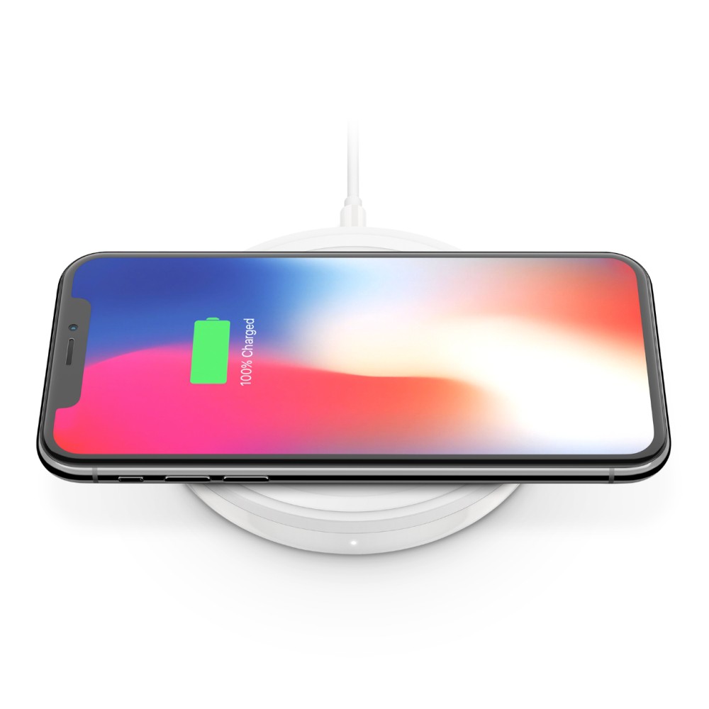 Sạc không dây Belkin BOOST↑UP Bold Wireless Charging Pad 10W cho Apple, Samsung, LG, Huawei, Pixel - Hàng Nhập Khẩu