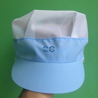 Nón Lưới Trùm Tóc Vải Kate Silk  Màu Xanh Da Trời Có Lưỡi Trai – NLTT20-24-XDT
