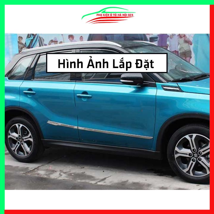 Bộ ốp nẹp sườn Vitara 2015-2020 inox trang trí làm đẹp xe