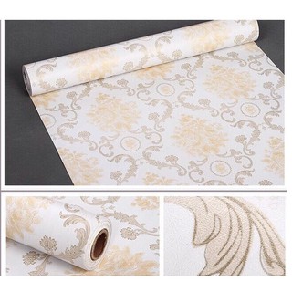 1m x 45cm Decal dán tường có sẵn keo - hoa văn vàng