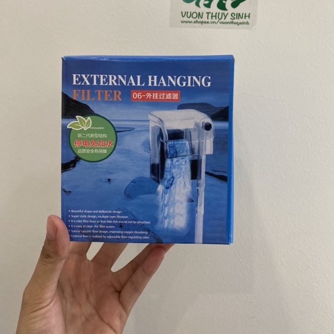 Máy lọc thác FP1 cho bể cá bể thủy sinh có van chỉnh lưu lượng nước