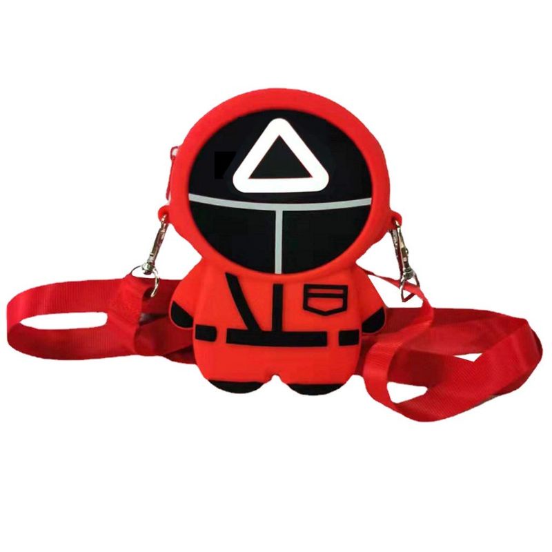 Túi đeo chéo mini silicon/ đồ chơi Popit 2in1