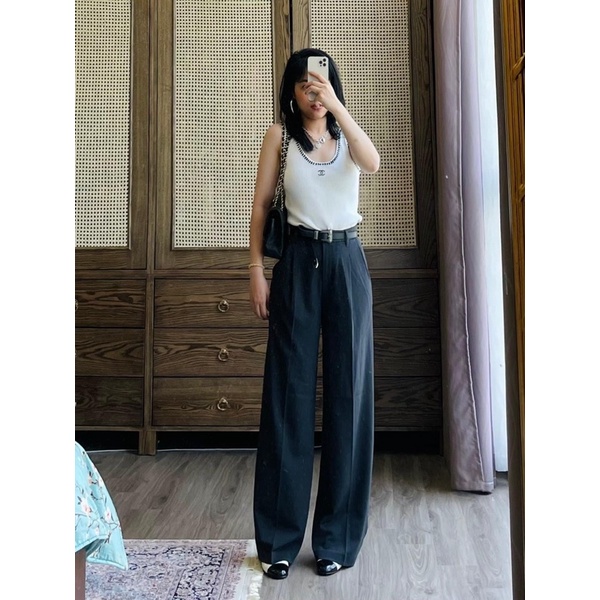 Quần vải ống rộng kiểu dáng sang trọng thoải mái cho chị em đi làm hay đi chơi đều được - GEM Fashion