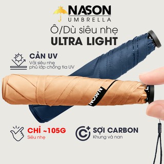 Ô dù cầm tay siêu nhẹ Nason Umbrella Ultra Light cho phái đẹp chỉ 105g, chống tia UV, khung Carbon