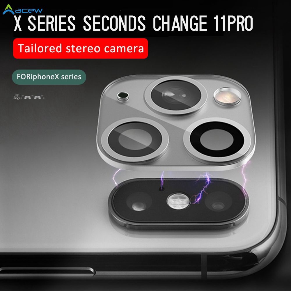 【ACE】 Metal Case Protector For iPhone Change To 11 Pro MAX Fake Camera Cover