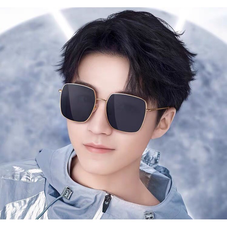 Kính mát gọng vuông kính thời trang chống nắng phong cách cổ điển cho nam cực chất -VUÔNG ĐEN