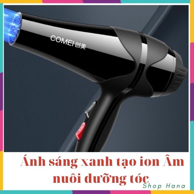 [Bền Đẹp] Máy Sấy Tóc Comei Gió Mạnh 4 chế độ, 4 mức nhiệt khác nhau giúp sấy tóc nhanh khô HNH016