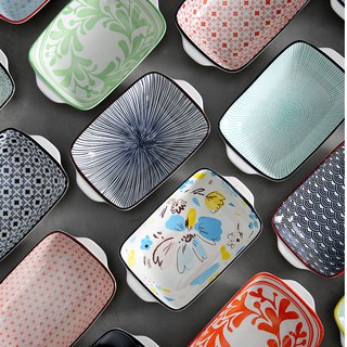Khay gốm ZENTANGLE PATTERN phong cách Nhật Bản | ZPKG