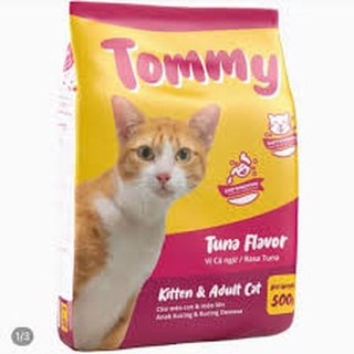 Thức ăn khô cho mèo 🐈 con và mèo lớn vị cá ngừ Tommy 500g