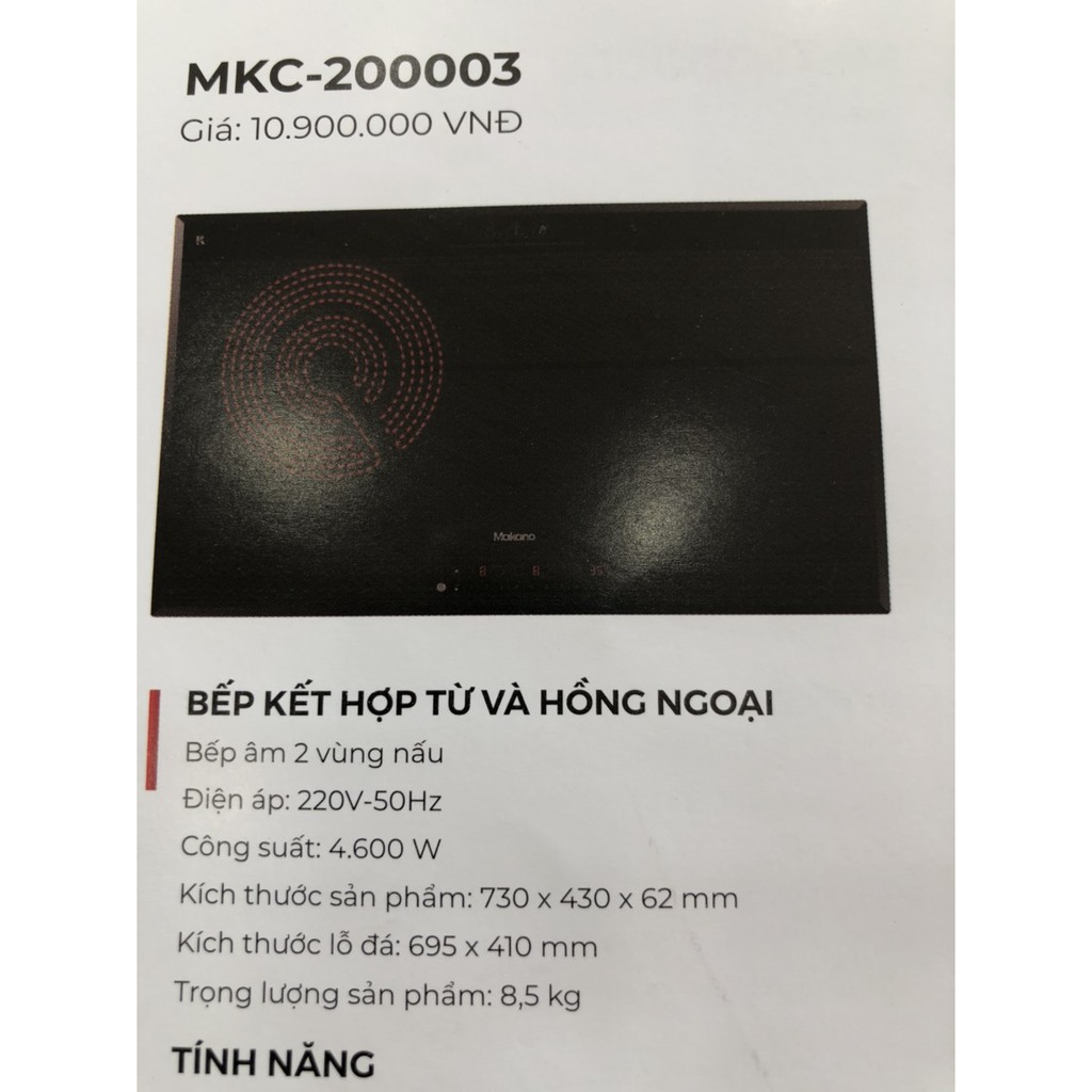 Bếp điện từ Makano MKC-200003