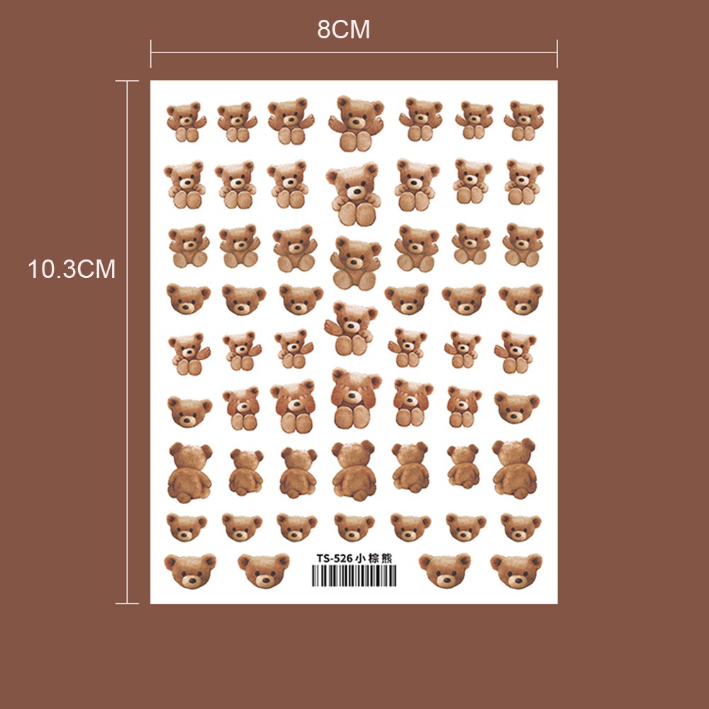 [Hàng mới về] Nhãn dán trang trí móng tay họa tiết hấu 3D trong suốt đáng yêu