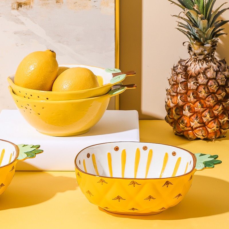 🍍🍋Bát đĩa sứ hình hoa quả 3D