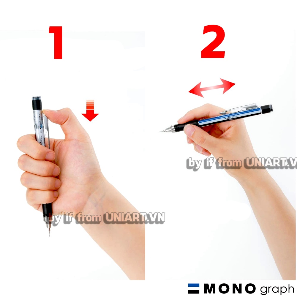 Bút chì bấm Tombow Mono Graph cao cấp Nhật Bản ngòi 0.3/0.5mm