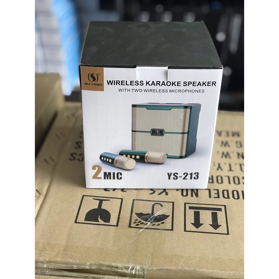Loa karaoke mini kèm 2 mic YS213 mẫu mới nhất