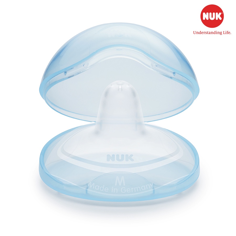 Trợ ti silicone NUK bán nguyệt đường kính 20mm (Hộp 2 cái)