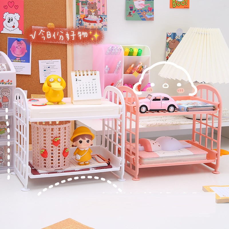 Kệ Xếp Nhựa Để Bàn trang trí nhiều màu sắc 397
