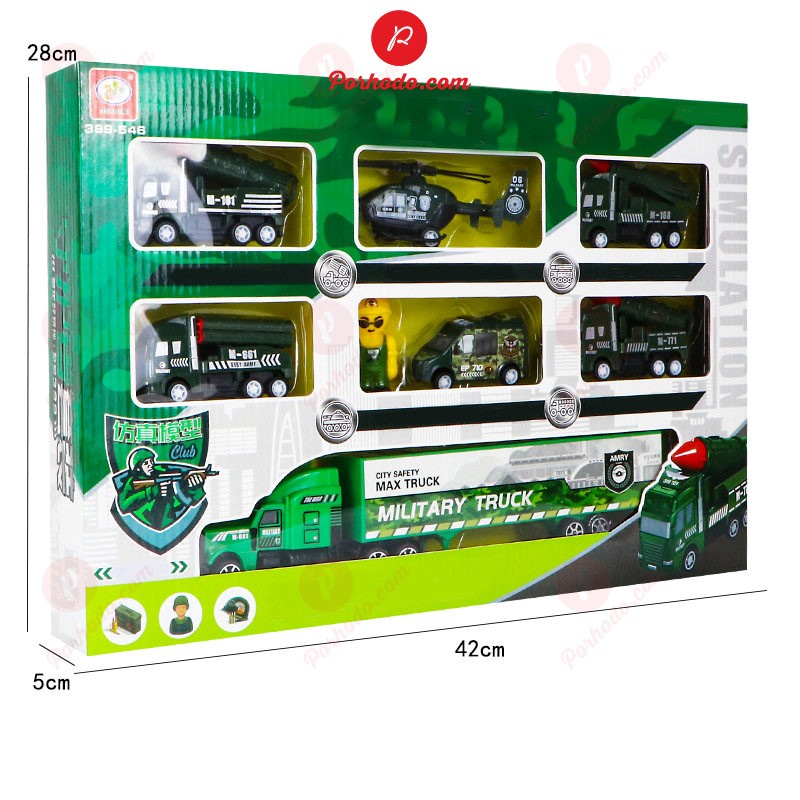 Bộ 7 đồ chơi ô tô xe tải, xe công trình xây dựng, máy bay, xe đua, xe quân sự cỡ lớn trẻ em KB216111
