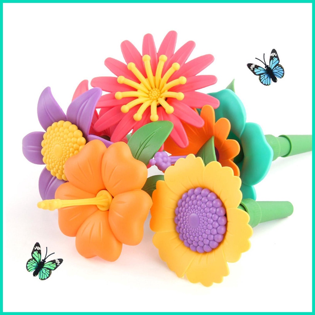 Set 144 / 144 Món Đồ Chơi Xây Dựng Vườn Hoa Cho Bé
