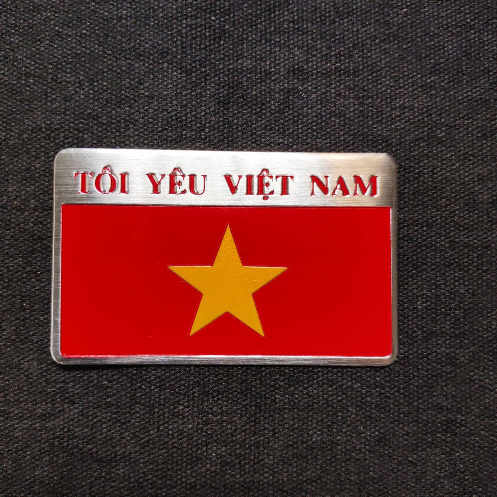 [SALE SỐC] Tem nhôm cờ Việt Nam (Tôi Yêu Việt Nam) (SIÊU RẺ)