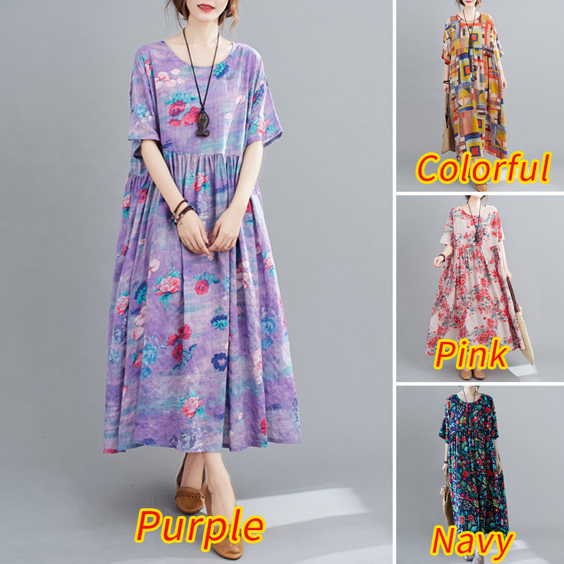 Đầm ZANZEA Ngắn Tay Cổ Tròn Dáng Dài Thời Trang Hàn Quốc Cho Nữ | BigBuy360 - bigbuy360.vn