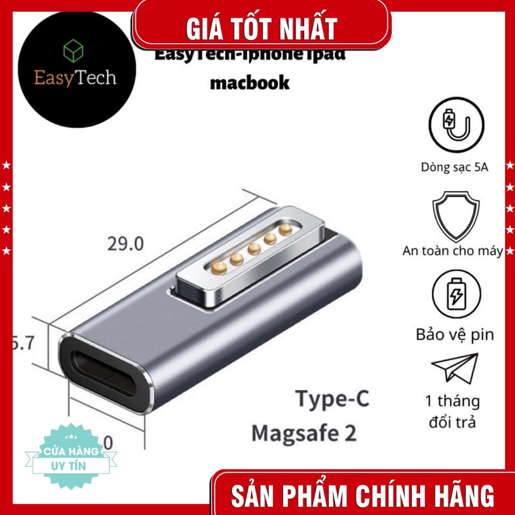 cổng chuyển Type c sang sạc ko dây táo 2,type c to sạc ko dây táo,usb C to sạc ko dây táo 2