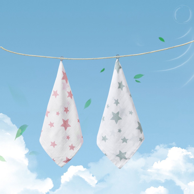 Khăn Lau Nước Bọt Vải Cotton Nguyên Chất Thấm Hút Tốt Tiện Dụng Cho Bé