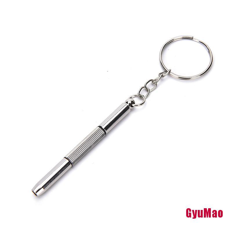 [GYMO] Bộ 5 Tua Vít Sửa Kính Râm Đồng Hồ 3 Trong 1 Mini Có Móc Khóa