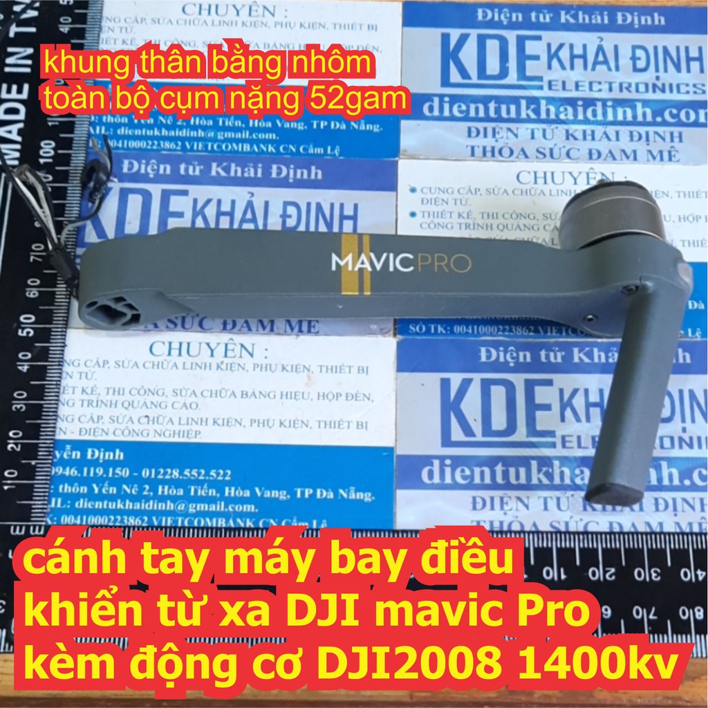 cánh tay máy bay điều khiển từ xa DJI mavic Pro kèm động cơ DJI2008 1400kv kde7330