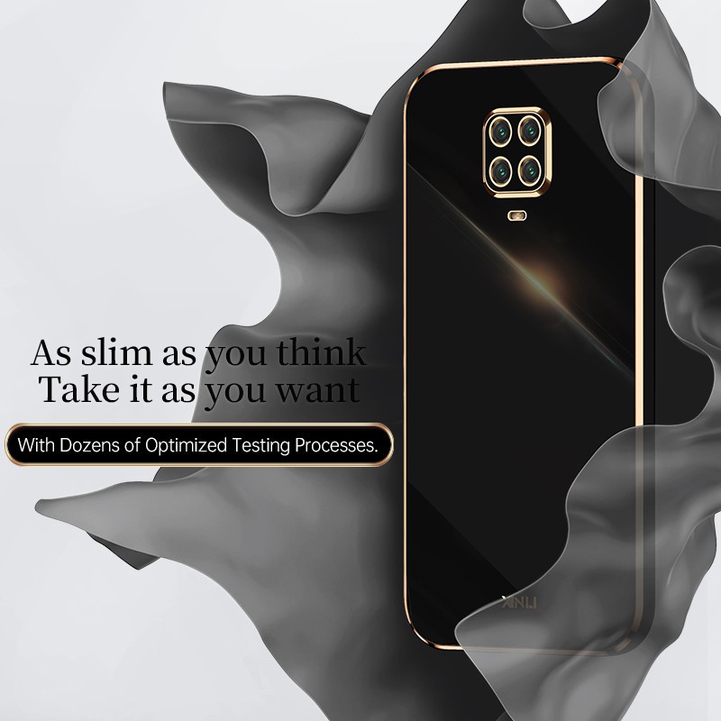 Ốp điện thoại Koosuk cho Xiaomi Redmi Note 9 Pro Max 9S 9T silicon mềm mỏng mạ viền thẳng chống va đập