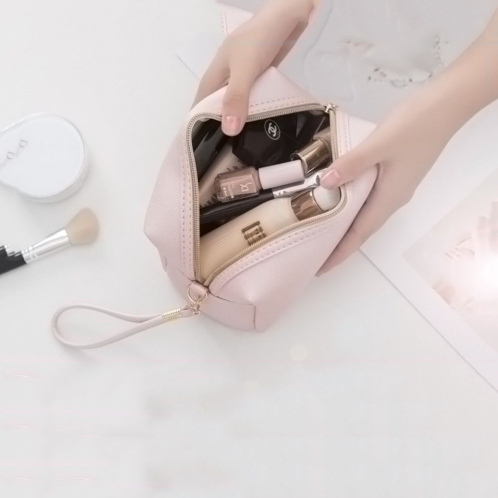 [Hàng mới về] Túi đựng mỹ phẩm/ đồ dùng vệ sinh chất liệu da PU chống nước 3 kiểu dáng sức chứa lớn tiện dụng