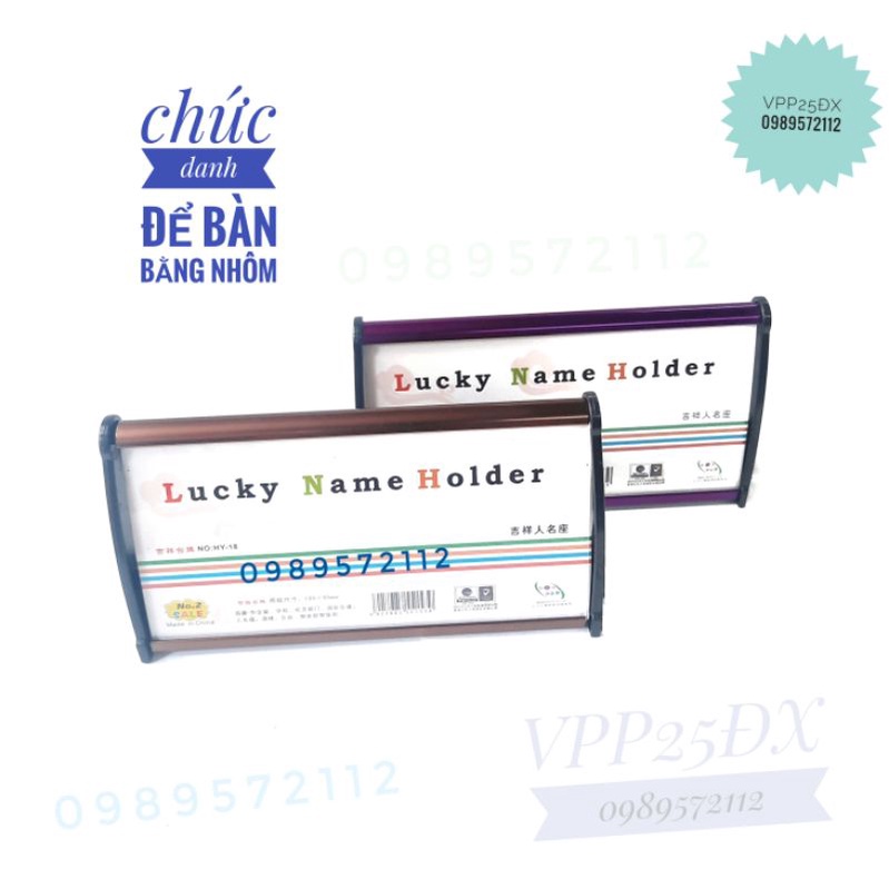 Biển Chức danh để bàn bằng nhôm (130mm*65mm).