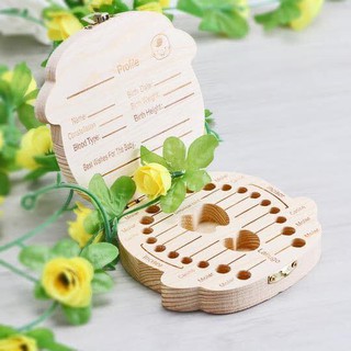 Hộp gỗ đựng răng sữa cho bé