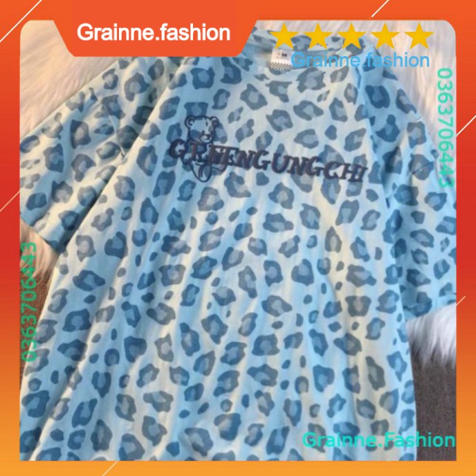 ÁO THUN LOANG ĐỐM BÁO 4 MÀU IN CHỮ HOT - ÁO LOANG KIỂU HỒNG XANH XÁM TÍM 💎👗👑-GNFShop