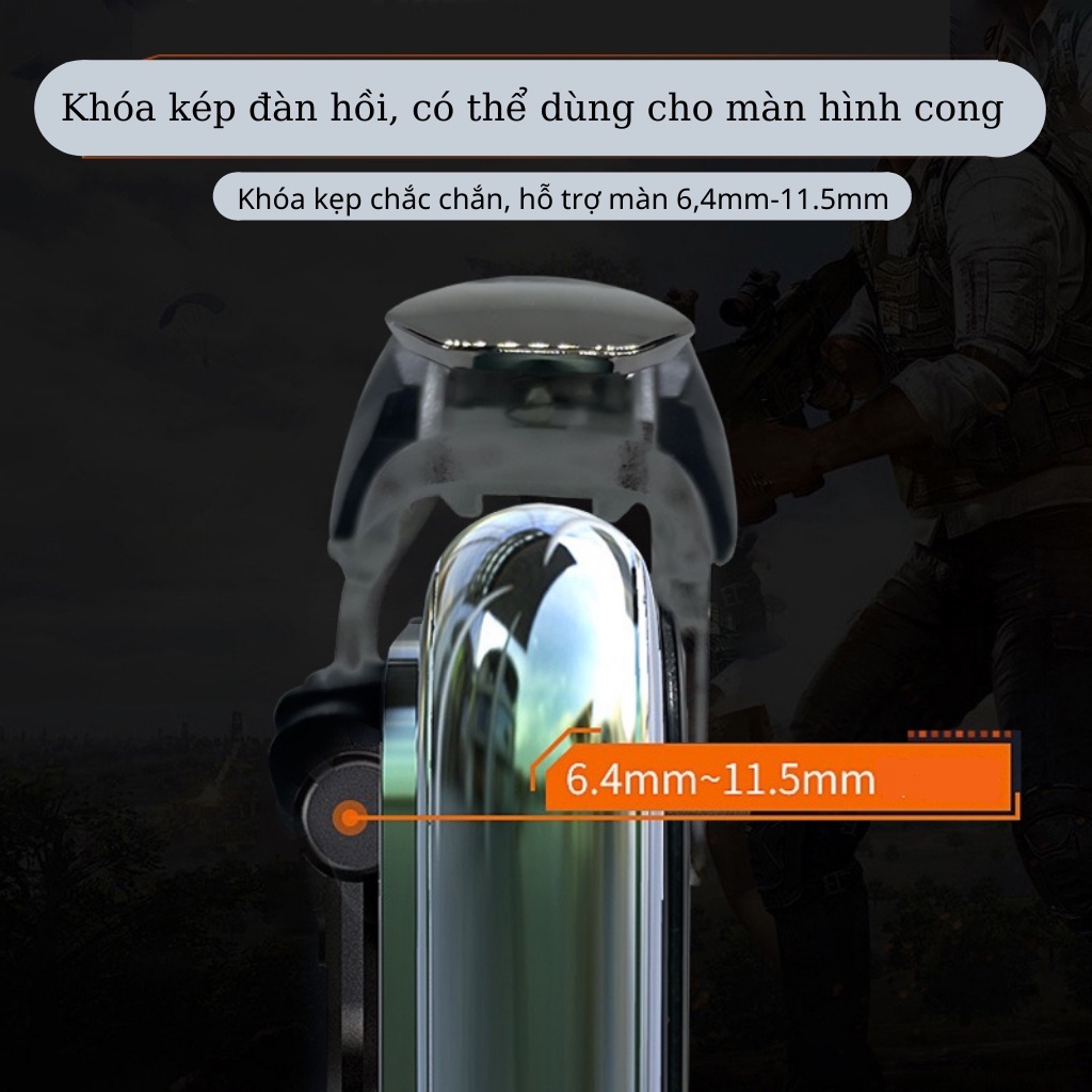 Nút bắn cơ trang phục thần hoàn trong suốt chơi game PUBG, FF, bắn súng trên điện thoại