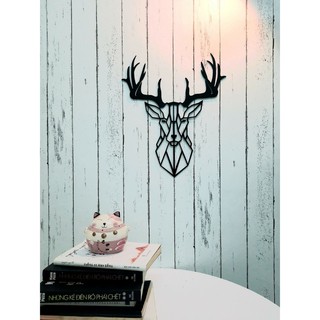 ✔️Dán tường trang trí | Decor dán tường Đầu hươu treo tường