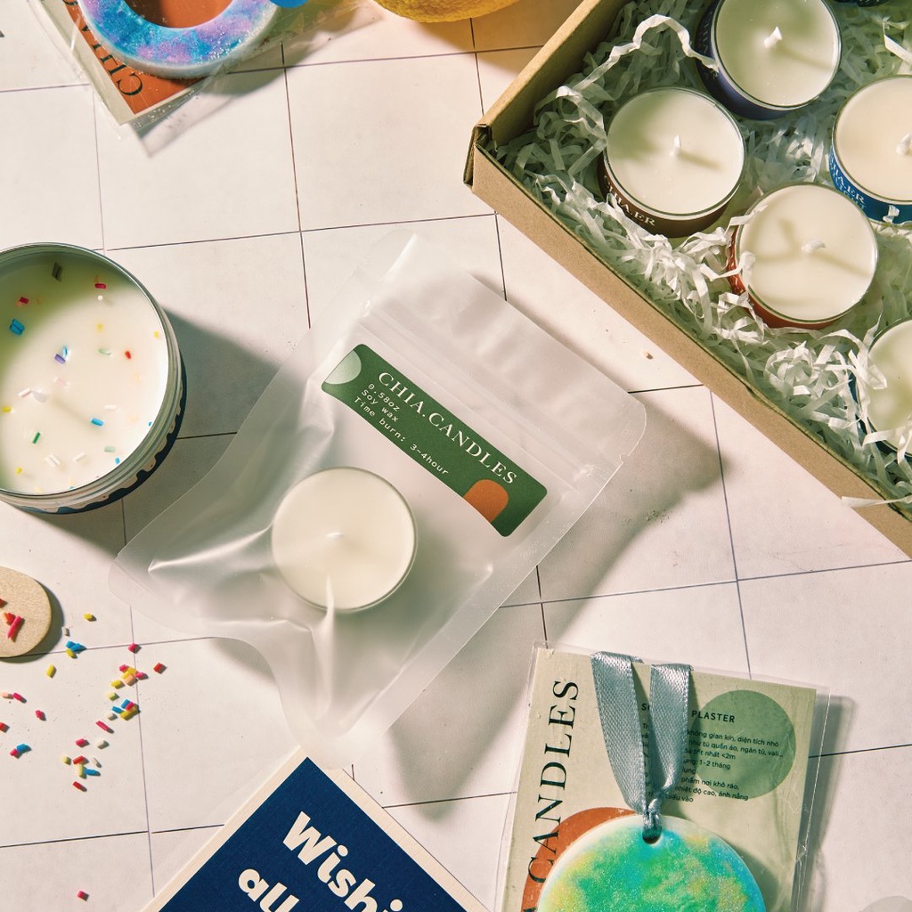 Nến Thơm Tealight Chia.kandles Hương Chillin 0,58oz