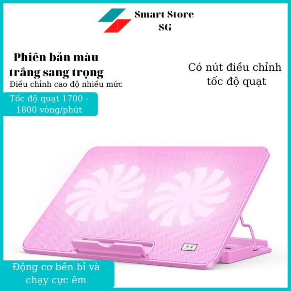 Đế Tản Nhiệt Laptop, Quạt Tản Nhiệt Cho Máy Tính 14 đến 17 inch Loại 2 Quạt Và 6 Quạt New