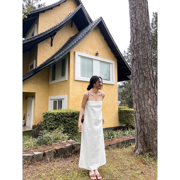 SHU SHI - Đầm 2 Dây Xuông Linen Basic ( ảnh chính chủ của shop ) | BigBuy360 - bigbuy360.vn