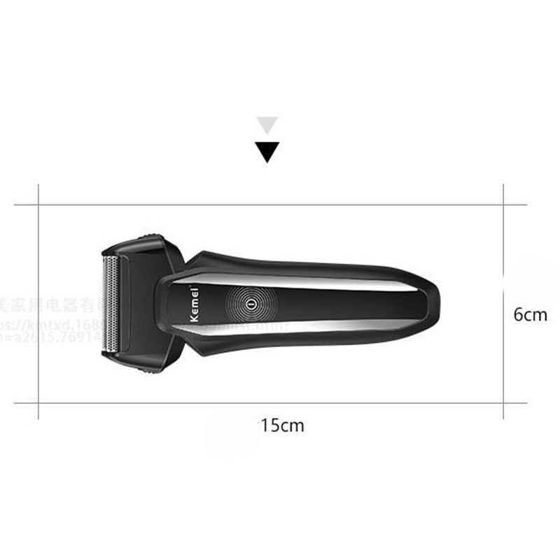 Máy cạo râu điện tử Kemei có đầu sạc usb dành cho nam đi kèm 2 lưới