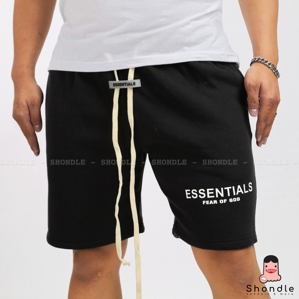 Quần Short Essentials Vải Nỉ Cotton Cao Cấp Unisex Nam Nữ