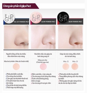 Phấn phủ EGLIPS Powder Pact đủ 3 màu