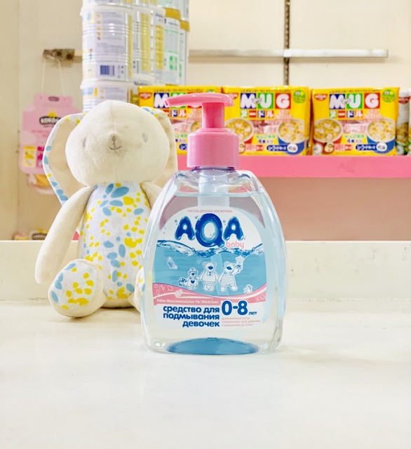 Dung dịch vệ sinh cho bé AQA kháng khuẩn chống hăm 300ml (Tặng kèm 1 gói 5 khẩu trang)