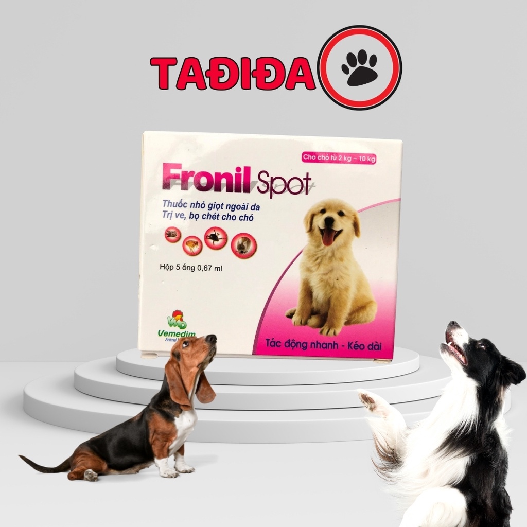 Ống nhỏ gáy diệt ve rận bọ chét cho Chó Mèo Fronil Spot – Tadida Pet